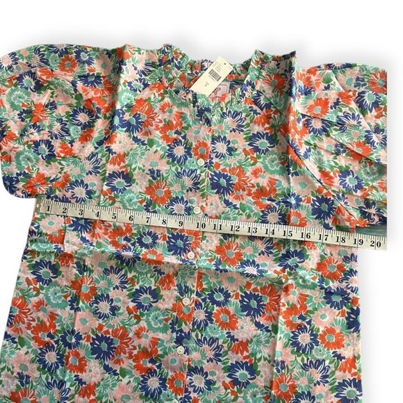 Banjanan Tammy Buttondown Floral Blouse New With Tags - Picture 6 of 9